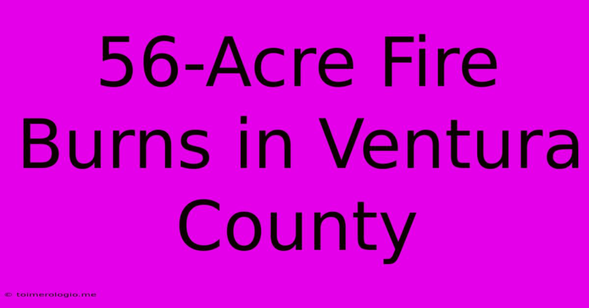 56-Acre Fire Burns In Ventura County