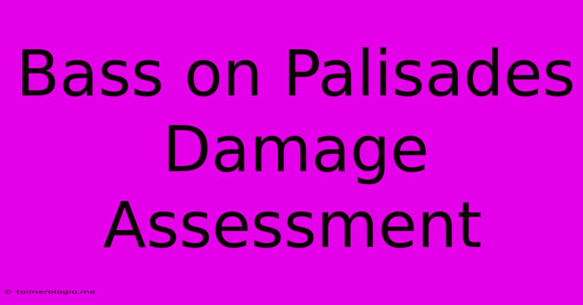 Bass On Palisades Damage Assessment