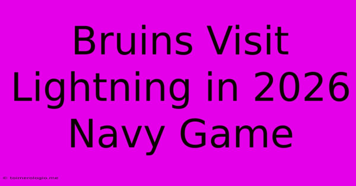 Bruins Visit Lightning In 2026 Navy Game