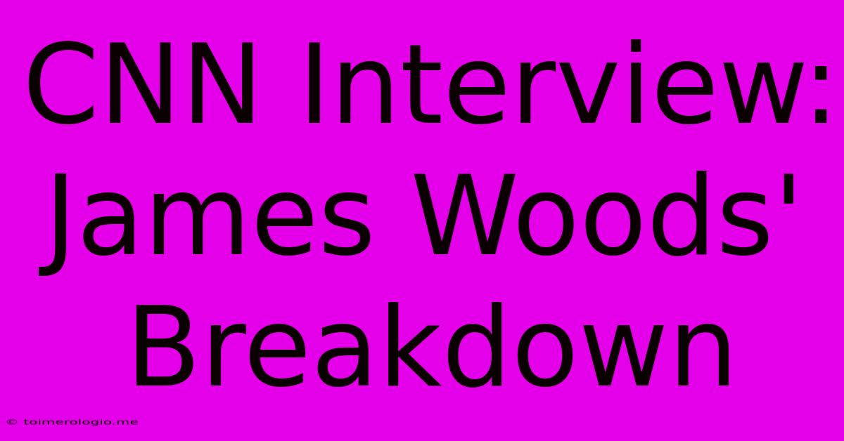 CNN Interview: James Woods' Breakdown