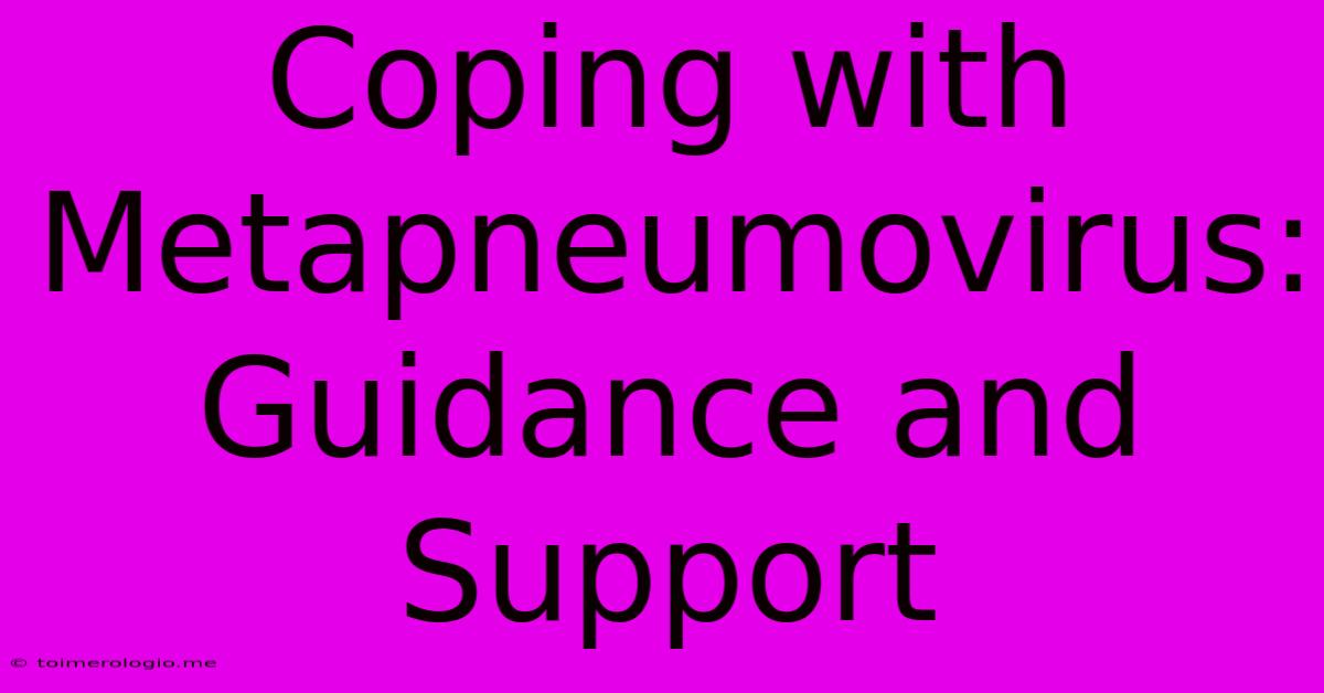 Coping With Metapneumovirus:  Guidance And Support