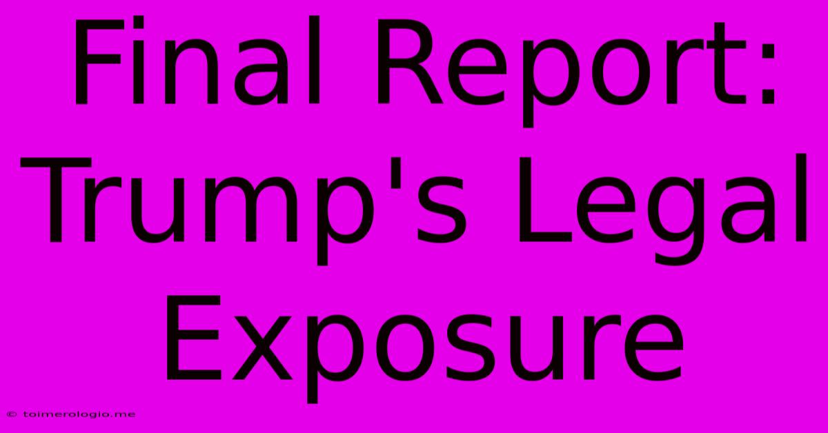 Final Report: Trump's Legal Exposure