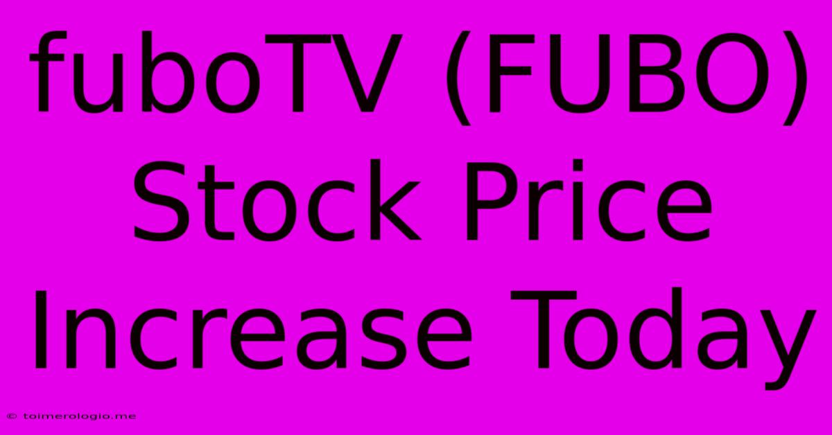 FuboTV (FUBO) Stock Price Increase Today