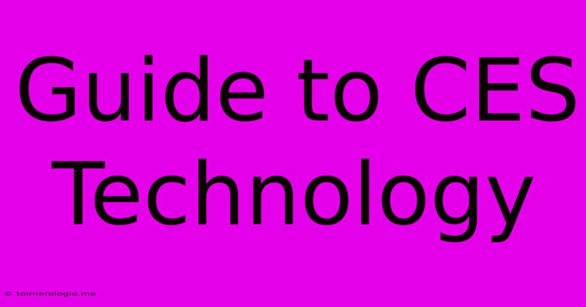 Guide To CES Technology