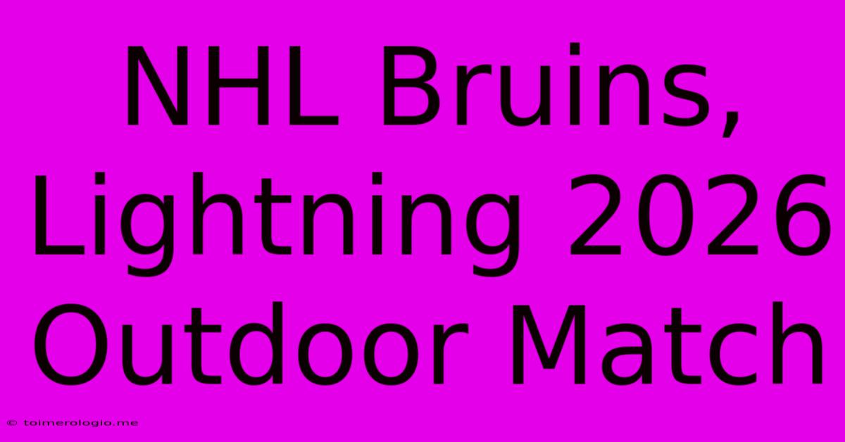 NHL Bruins, Lightning 2026 Outdoor Match