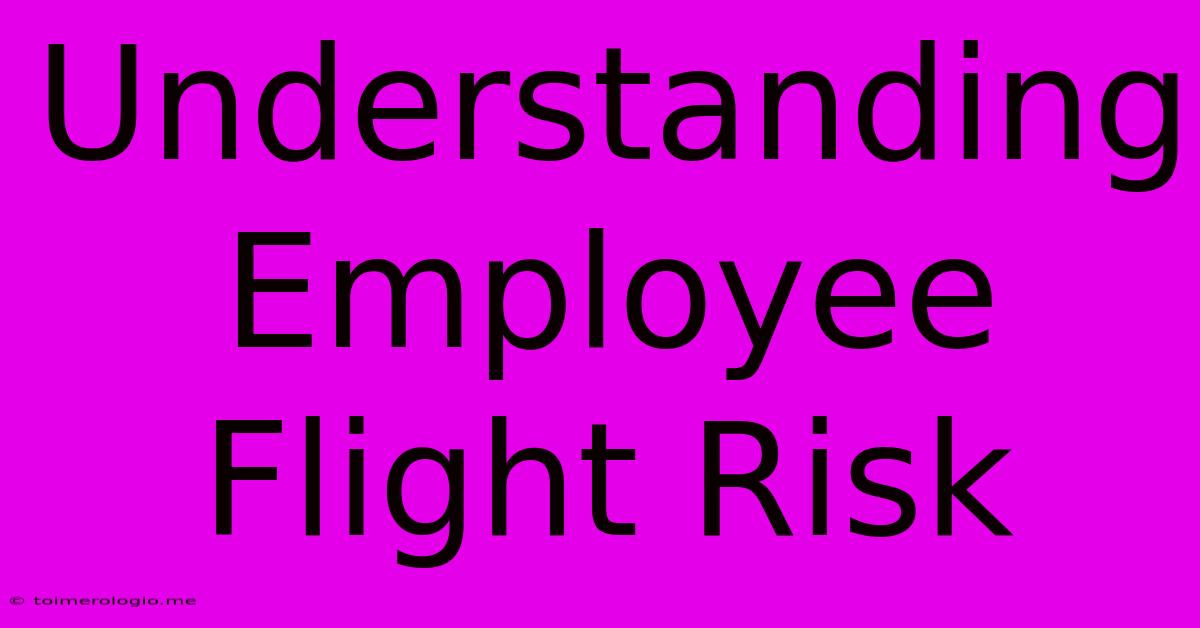 Understanding Employee Flight Risk