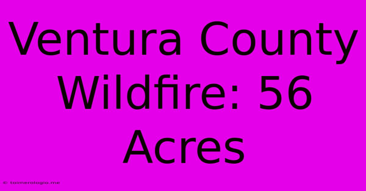 Ventura County Wildfire: 56 Acres