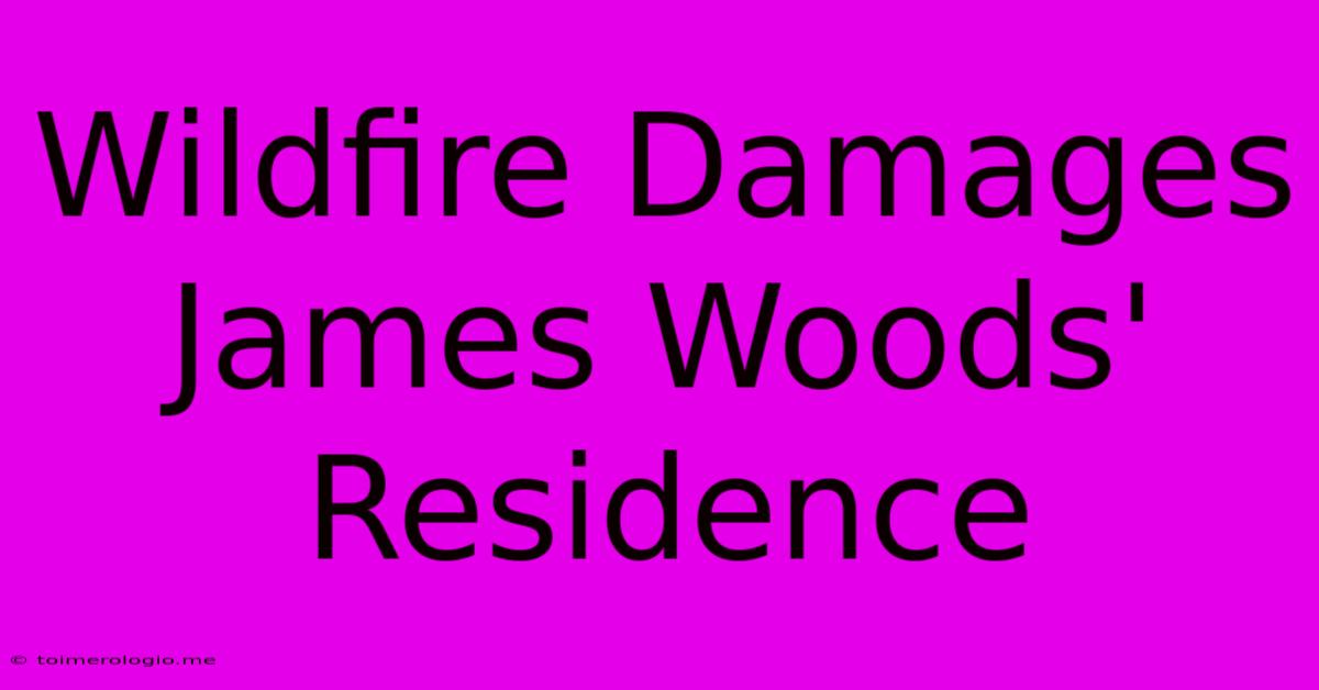 Wildfire Damages James Woods' Residence